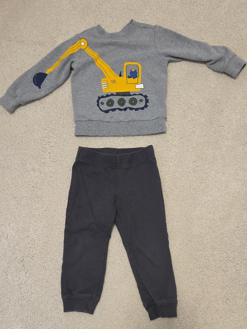 Carter's 2T Construction Sweatshirt With Joggers